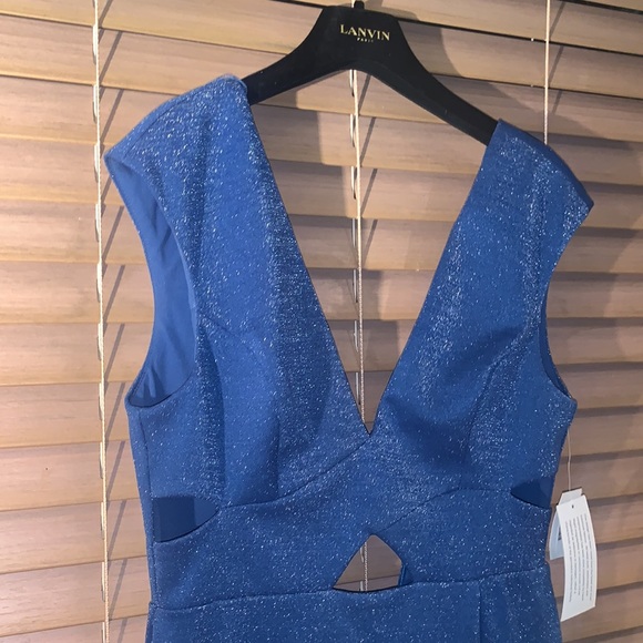 Aidan Mattox | V Neck Criss Cross Midi Dress Size 2 - Picture 11 of 11